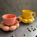 Bubble Mug & Saucer - Pink