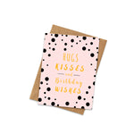 Hugs & Kisses Birthday Card
