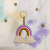 Macrame Mini Rainbow Keychain - Lilac Dreams