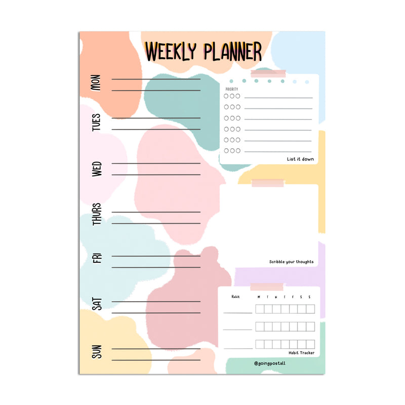 Color Block Weekly Planner